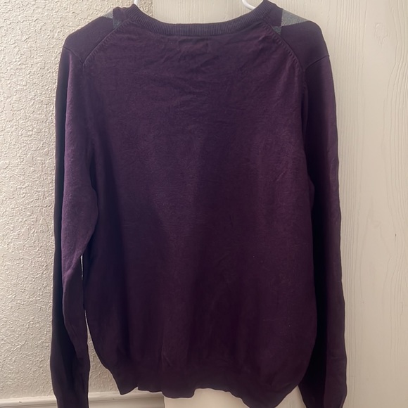 Rare Purple Burgundy Croft and Barrow V Neck Sweater - Picture 2 of 4